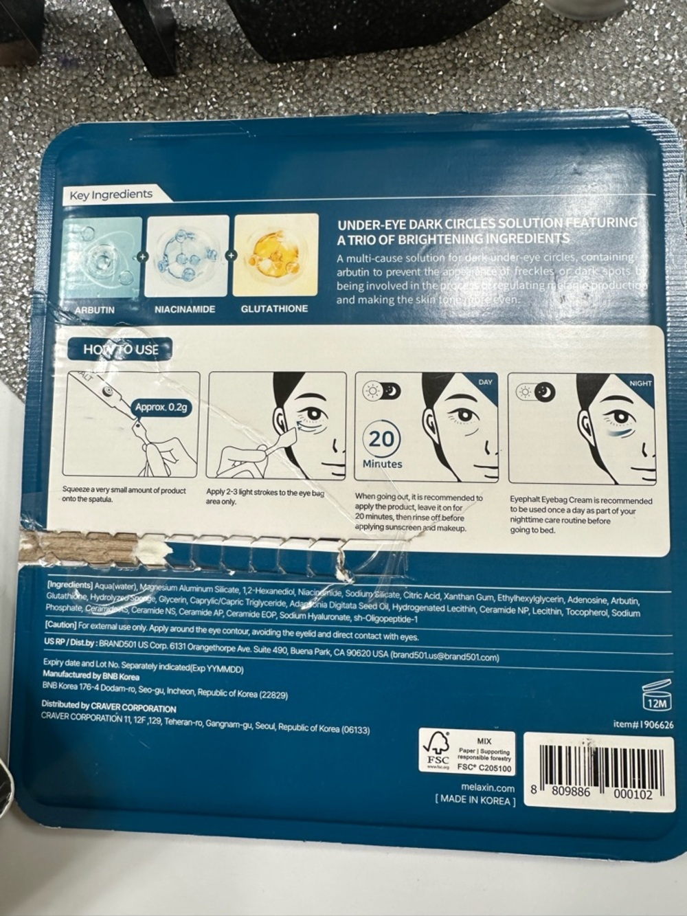 Dr. Melaxin Eyehalt Eyebag Cream Duo + spatula KOREAN Beauty - Picture 2 of 2